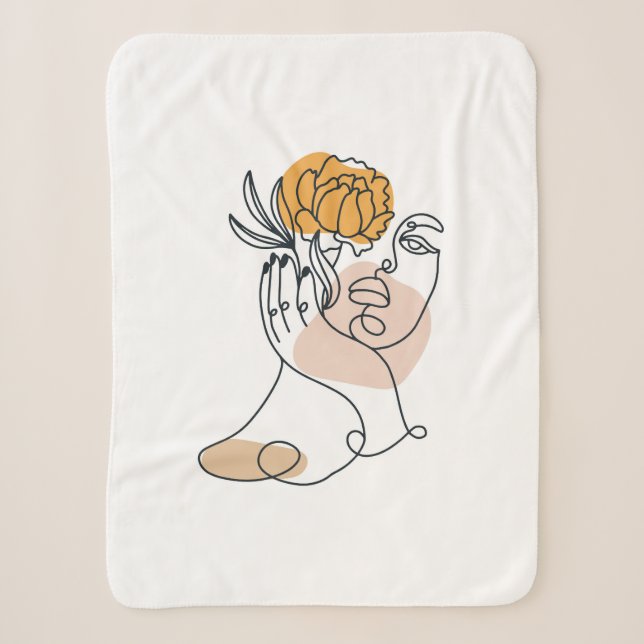 Women portrait sherpa blanket (Front)