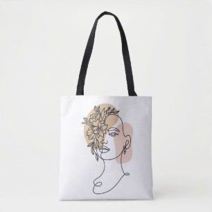 Women portrait tote bag
