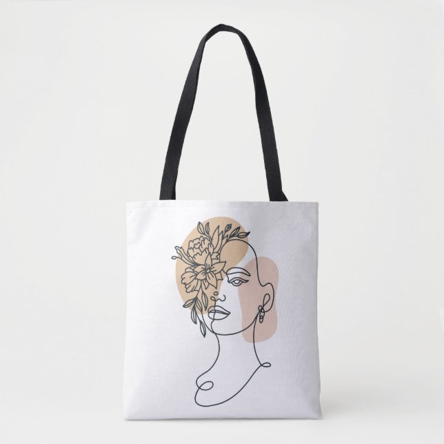Women portrait tote bag (Front)
