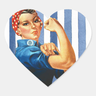 Women Power Heart Sticker