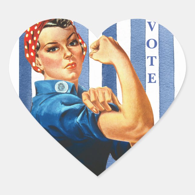 Women Power Heart Sticker (Front)