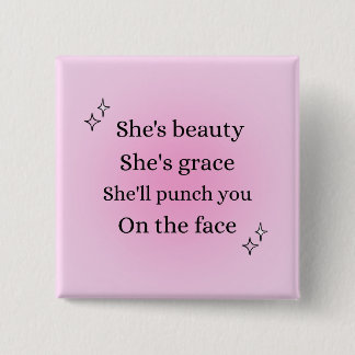 Women power quote badge, savage women, sassy women 15 cm square badge