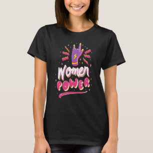 Women Power Rock Tie Dye Hippie Music Retro T-Shirt