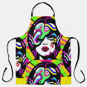women psicodelinca apron