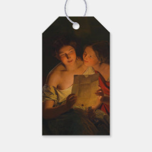 Women Reading a Love Letter (by Waldmüller) Gift Tags