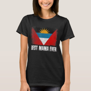 Women Retro Antigua And Barbuda Flag Best Mama Eve T-Shirt