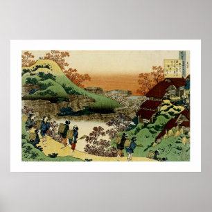 Women Returning Home at Sunset Poster