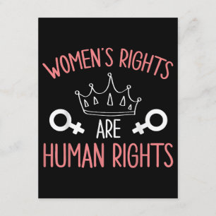 Women Rights Women's Rights Are Human Rights Femin Enclosure Card