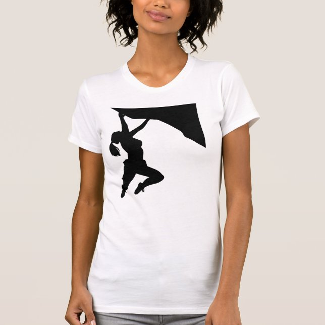 Women Rock Climbing Climber  T-Shirt (Front)