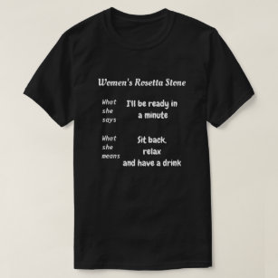 Women Rosetta Stone humour females interpretation T-Shirt