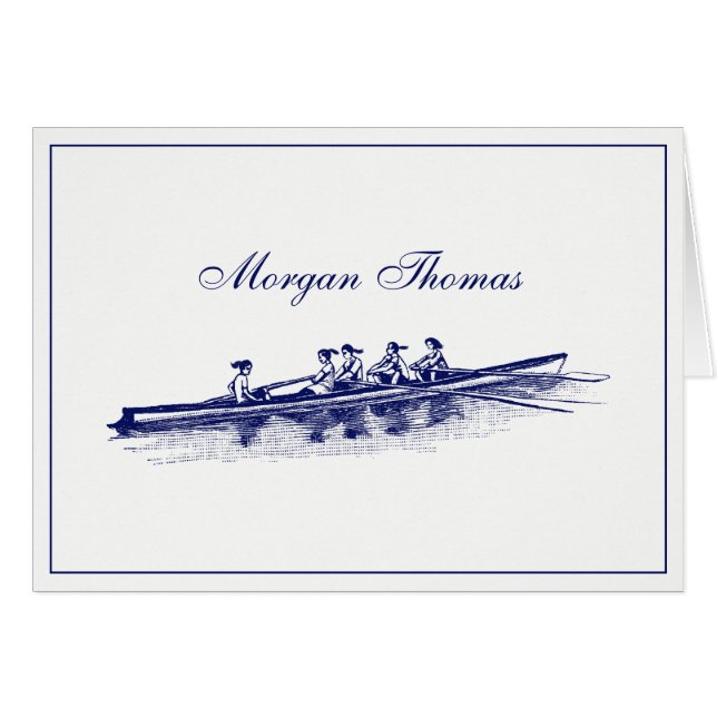 Women Rowing Rowers Crew Team Water Sports Blue (Front Horizontal)
