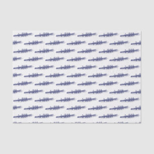 Women Rowing Rowers Crew Team Water Sports Blue Tissue Paper