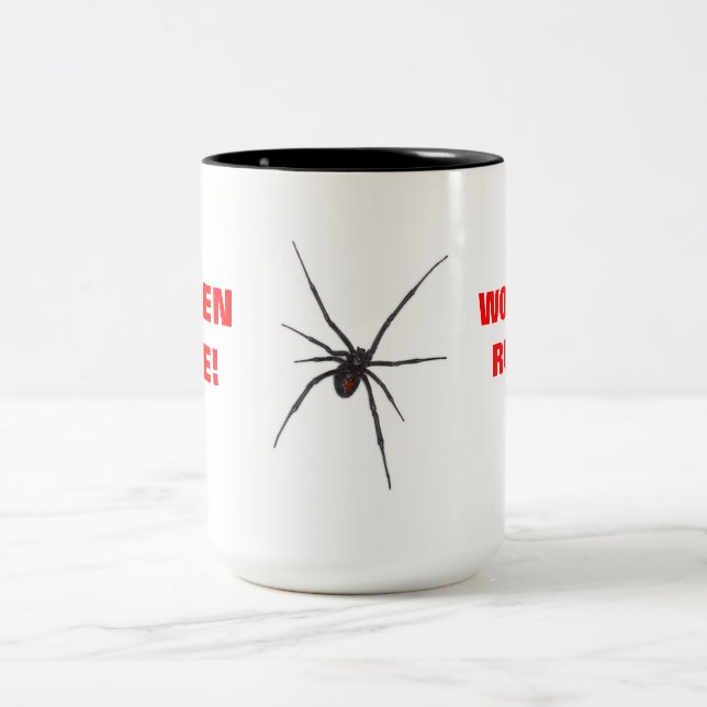 WOMEN RULE! Two-Tone COFFEE MUG (Center)