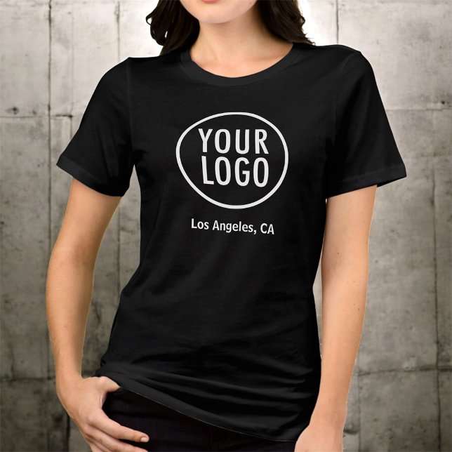 Women’s Bella Canvas T-Shirt Custom Company Logo Tri-Blend Shirt (MISOOK Women’s Black T-Shirt with Logo)