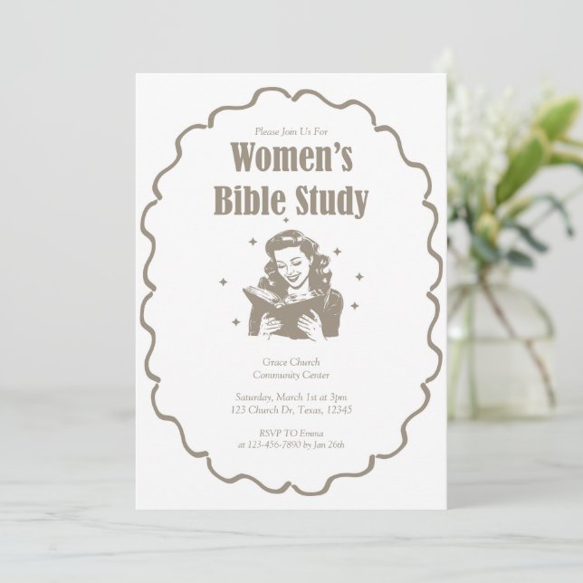 Women’s Bible Study Church Invitation (Standing Front)