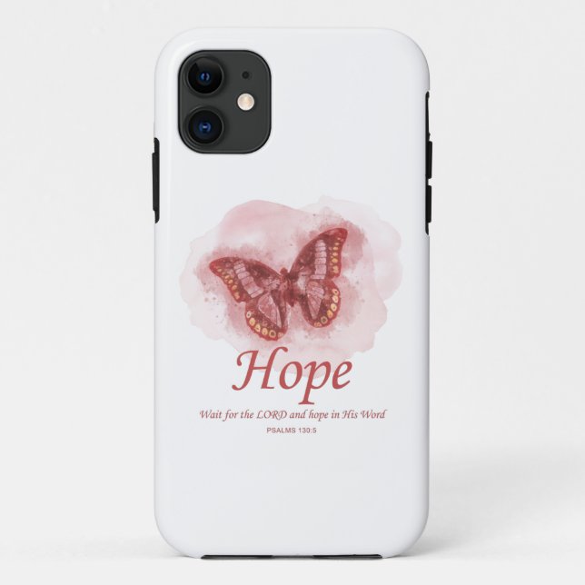 Women’s Christian Butterfly Bible Verse: Hope Case-Mate iPhone Case (Back)