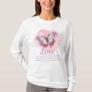 Women’s Christian Butterfly Bible Verse: Love T-Shirt