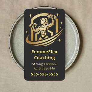 Women’s Fitness Coach Luxury Design Gym Trainer Business Card