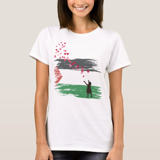 Women’s Free Palestine T-Shirt – Gaza Orphan Aware (Front)