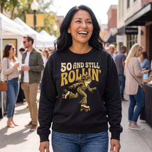 Women’s Funny 50th Birthday Frog Sweatshirt