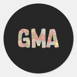 Women’s Gma Floral Shirt Funny Mum Life Flower Mot Classic Round Sticker