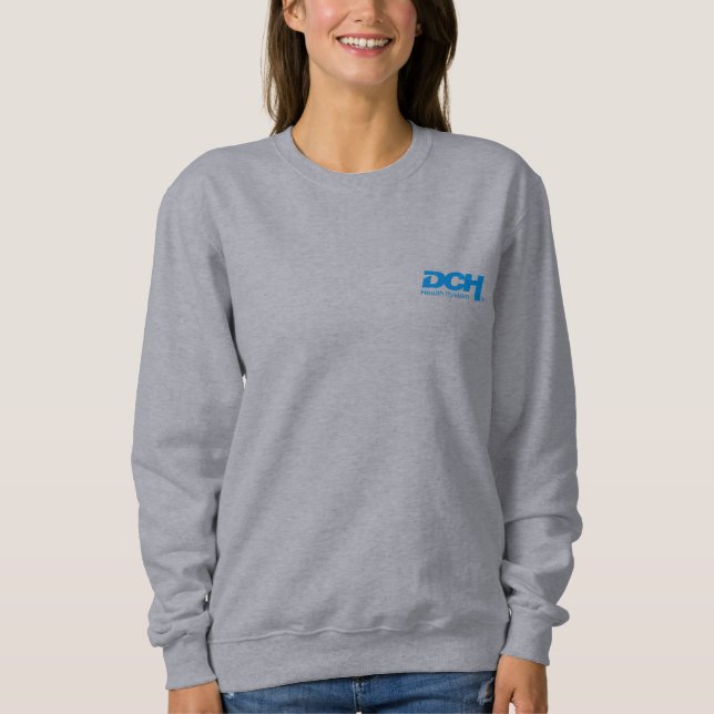 Women’s - Grey - Sweater - DCH Blue Logo (Front)