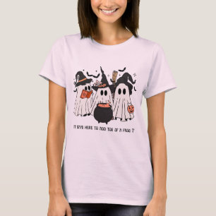 Women’s Halloween T-Shirt – Ghost Witches Trio