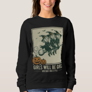Women’s Halloween Witch Tee – Girls Will Be Girls 