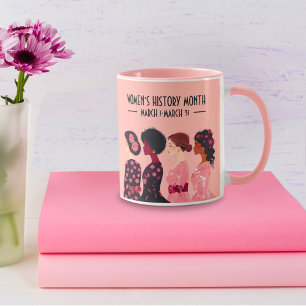 Women’s History Month Global Women Pink Floral Mug