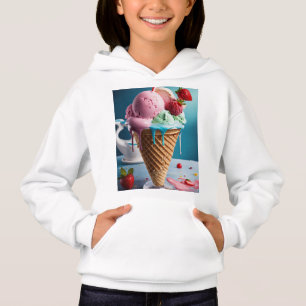 Women’s Hoodie with Cute Ice Cream Design Sweet