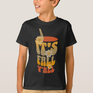Women’s It’s Fall Y’all Retro Groovy  T-Shirt