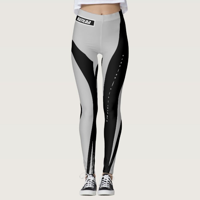 Women’s Leggings Black Grey (Front)