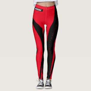 Women’s Leggings Black Red White
