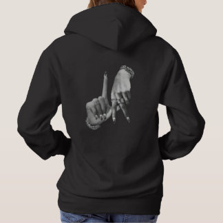 Women’s Oversized Hoodie with Slogan Print