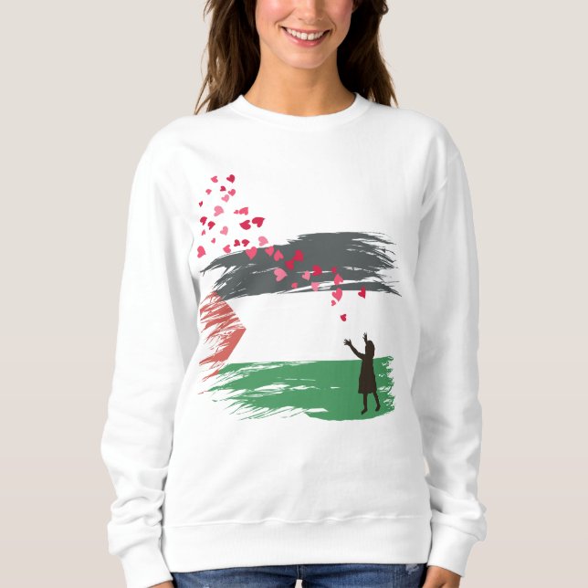 Women’s Palestinian Hope & Love Sweatshirt (Front)