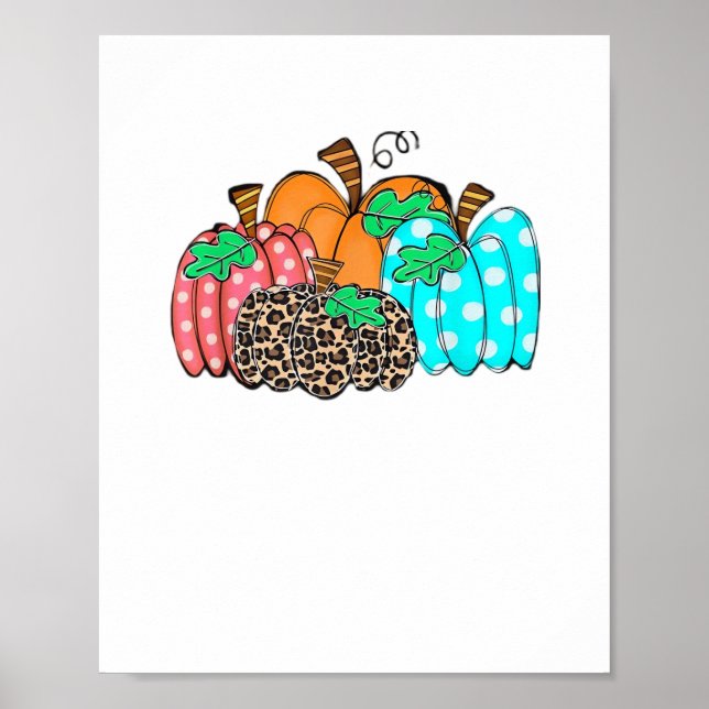 Women’s Pumpkin Leopard Print Graphic It’s Fall Y’ (Front)