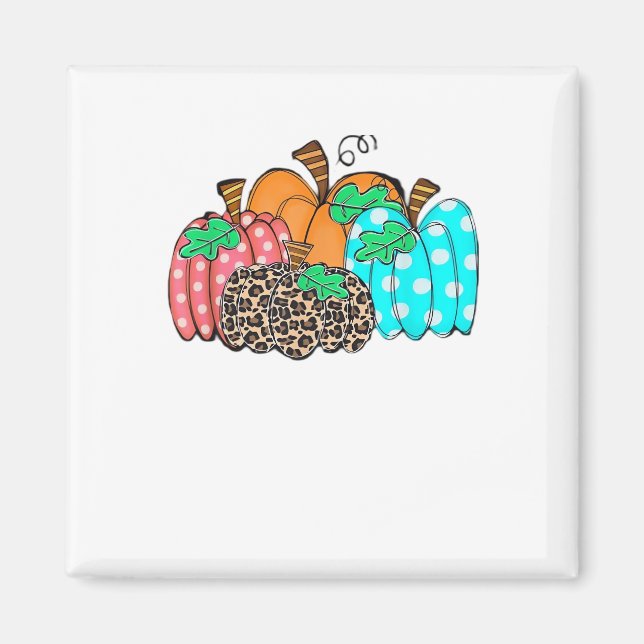 Women’s Pumpkin Leopard Print Graphic It’s Fall Y’ Magnet (Front)