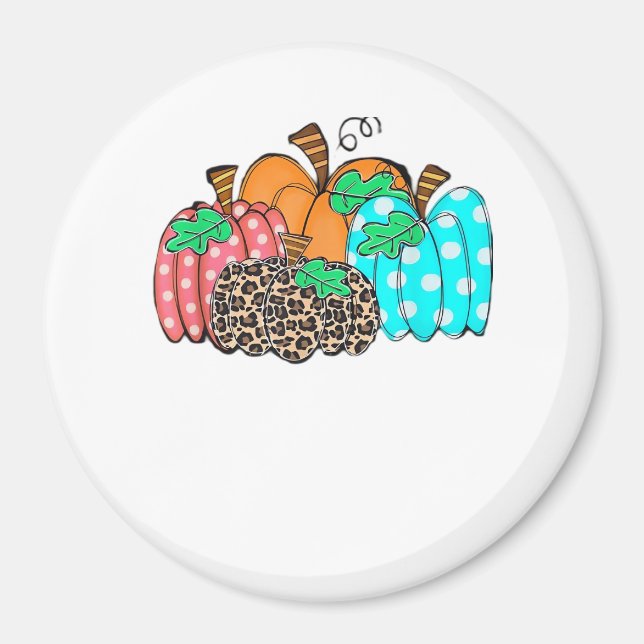 Women’s Pumpkin Leopard Print Graphic It’s Fall Y’ Magnet (Front)