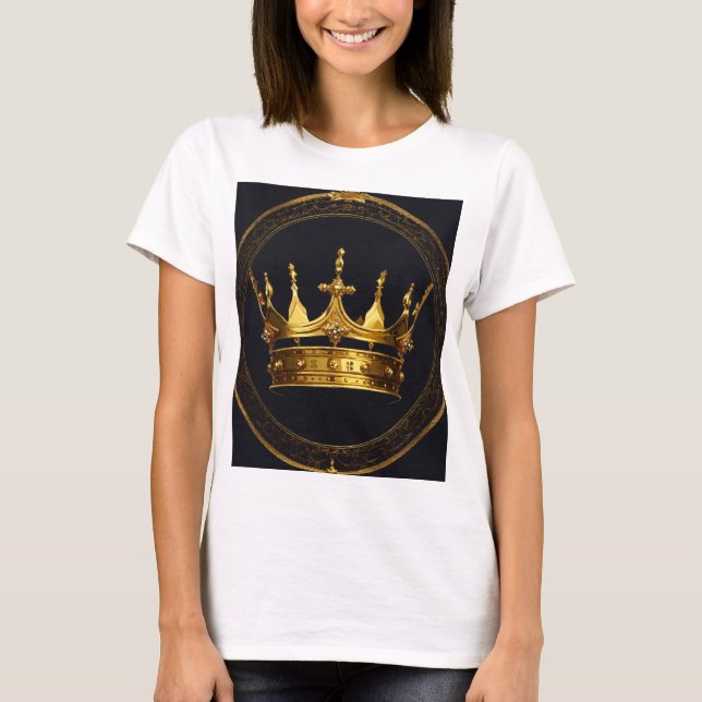 Women’s Queen Logo T-Shirt | Royal Crown Design Te (Front)