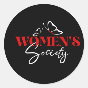 women-s-society-women-s-day classic round sticker