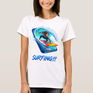 Women´s T-Shirt - Surfing the Smartphone Wave