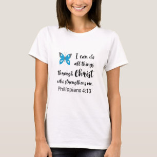 Women’s Tee Shirt - I Can Do All Things Butterfly