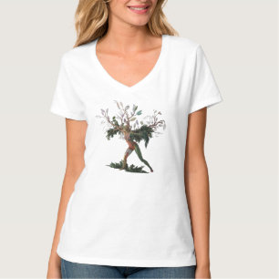 Women’s V-Neck T-Shirt Abstract Nature-Inspired