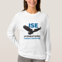 Women’s White Long Sleeve T-shirt ISE Square Logo