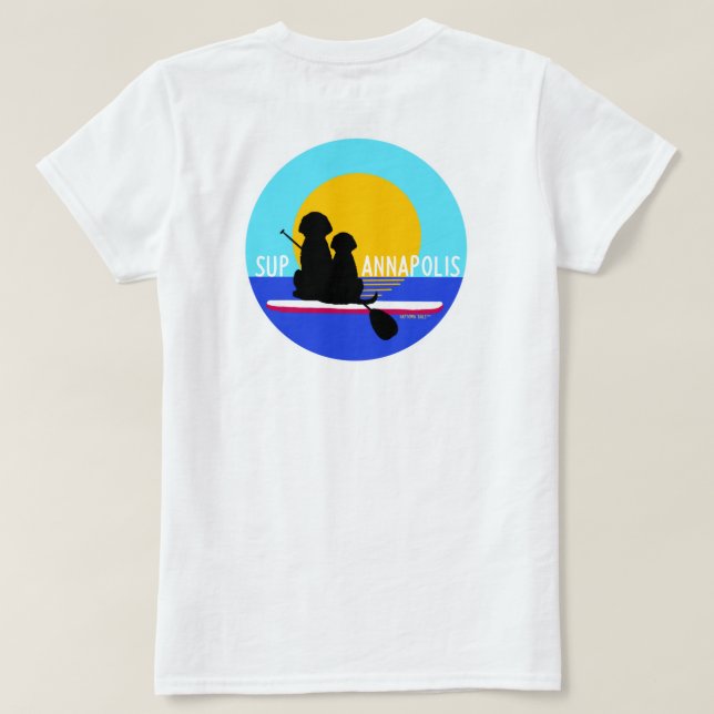 Women’s White T-Shirt SUP Annapolis Dogs (Design Back)