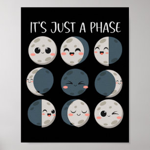 Women Science Teacher Moon Phases Scientist Ck To  Poster