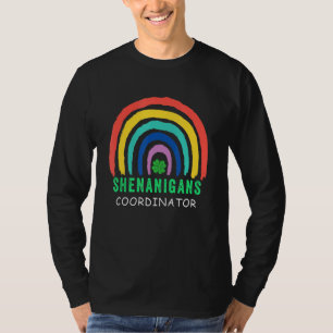 Women Shenanigans Coordinator Funny Teacher St Pat T-Shirt