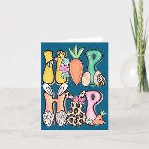 Women Shirt Hip Hop Easter Leopard Plaid Card