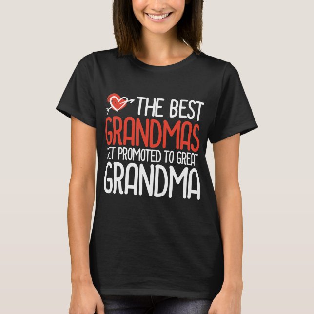 Women Shirts Best Grandmas Great Grandma Tees Mum (Front)