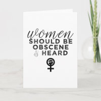 Women Should Be Obscene And Heard Funny Feminist